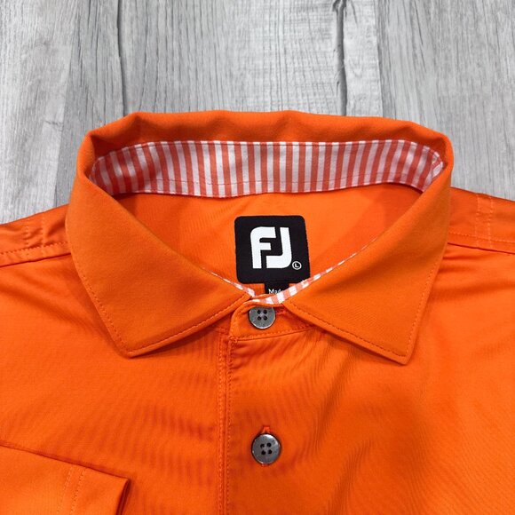 FootJoy Golf Polo Mens Large Tennessee Orange Short Sleeve Athletic Performance - Picture 2 of 8